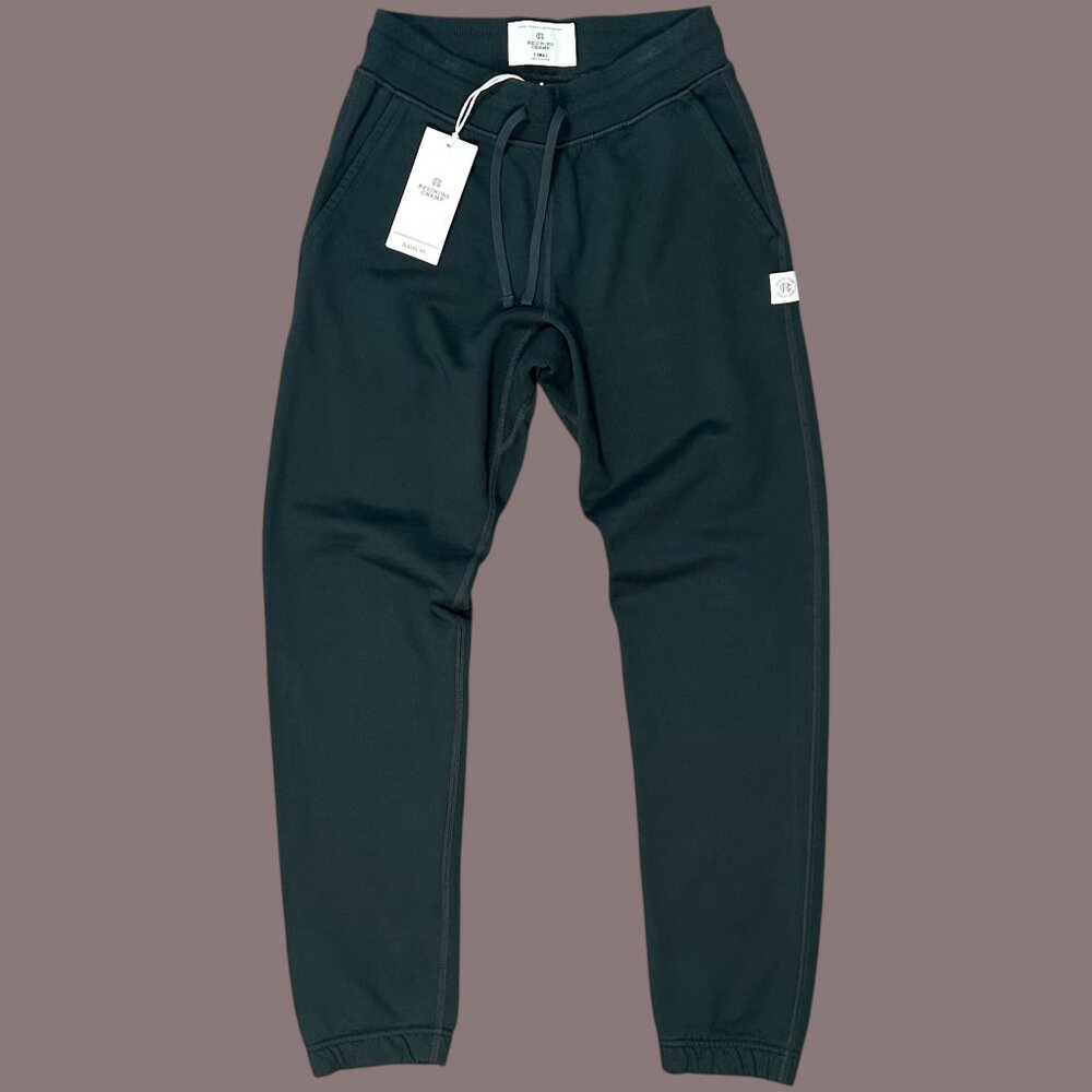 Black Midweight Terry Standard Sweatpants - Men's XS
